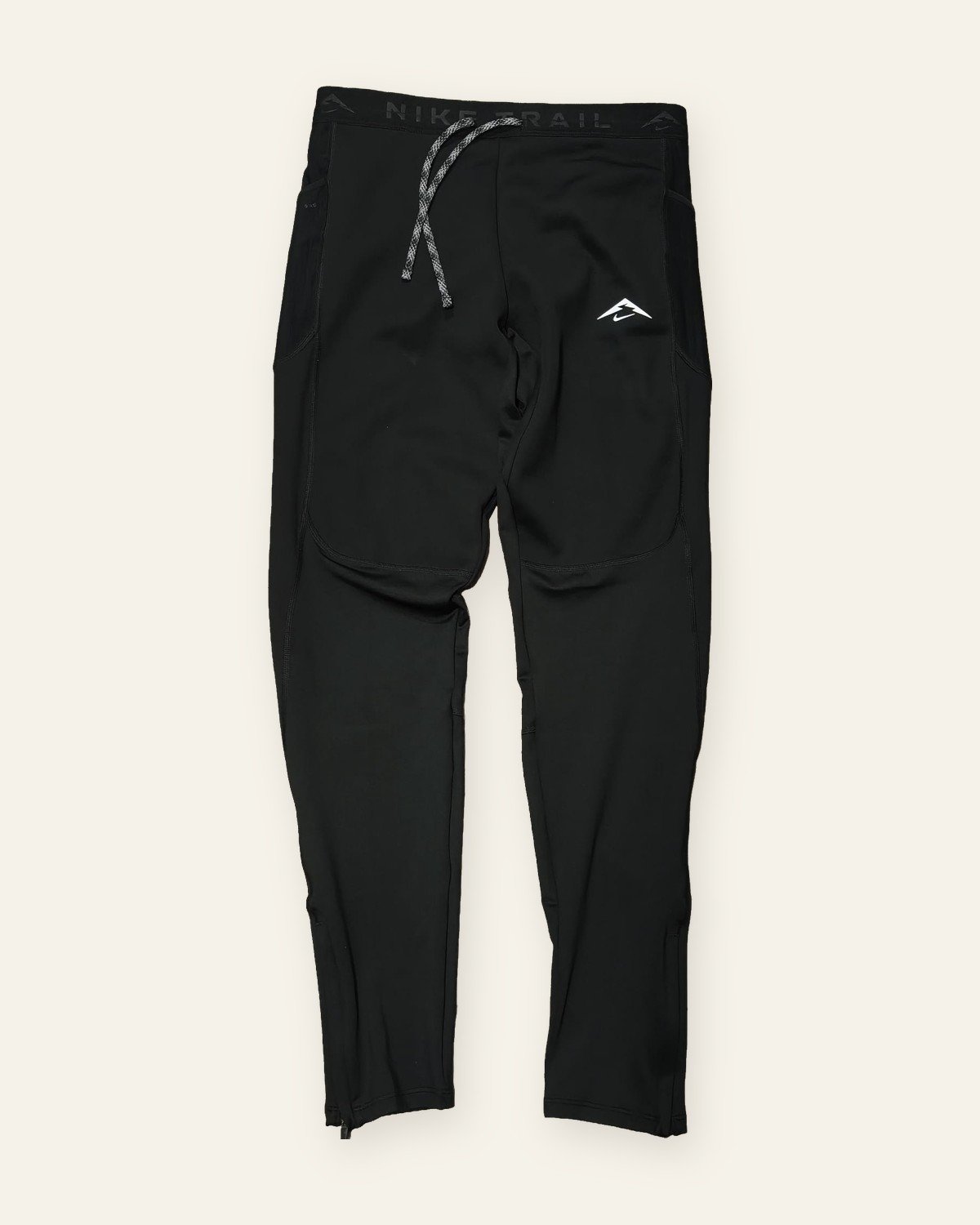 Nike Trail Lunar Ray Men's Winterized Running Tights — Black – front view