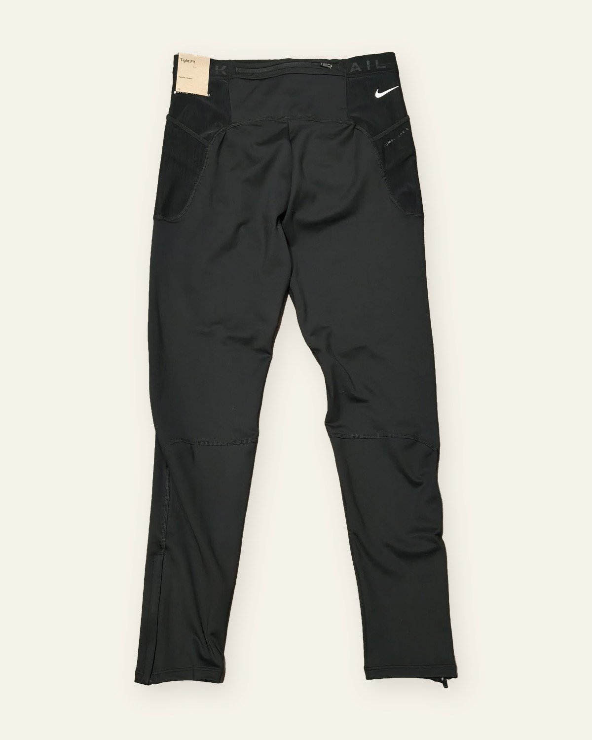 Nike Trail Lunar Ray Men's Winterized Running Tights — Black – back view