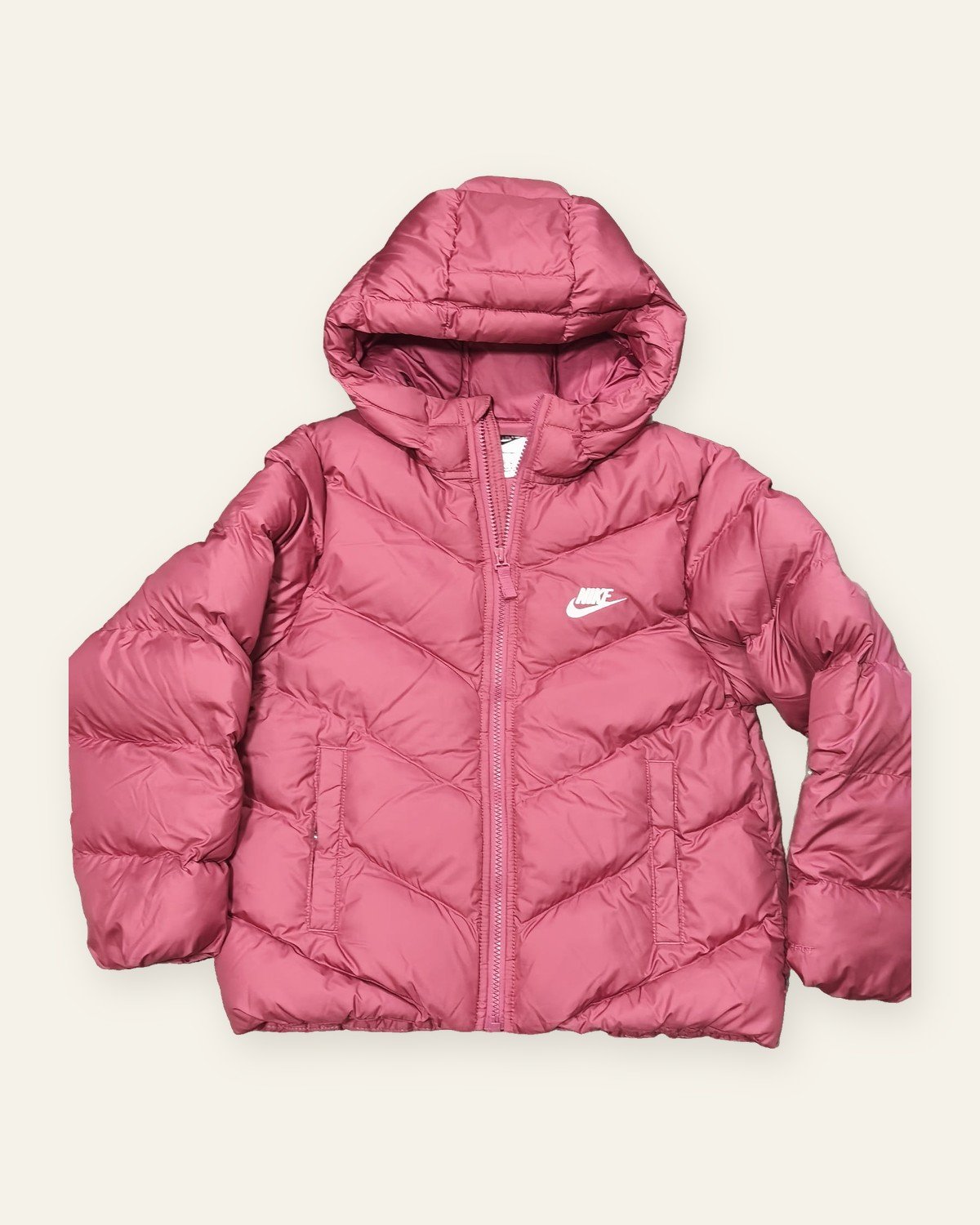 Nike Sportswear Older Kids' Therma-FIT Puffer Jacket, Pink – front view
