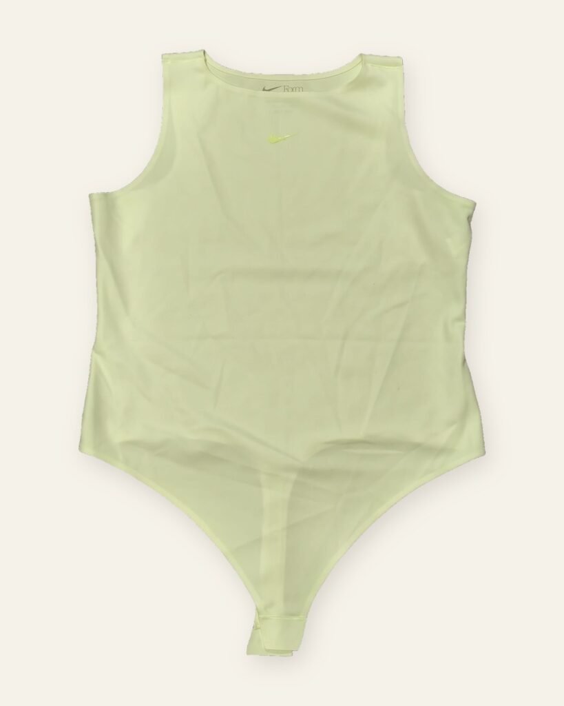 Nike Form Women's Tank Bodysuit, Barely Volt – front view