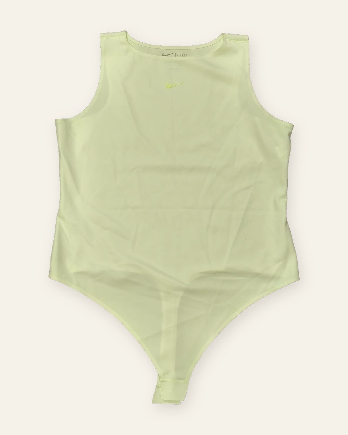 Nike Form Women's Tank Bodysuit, Barely Volt – front view