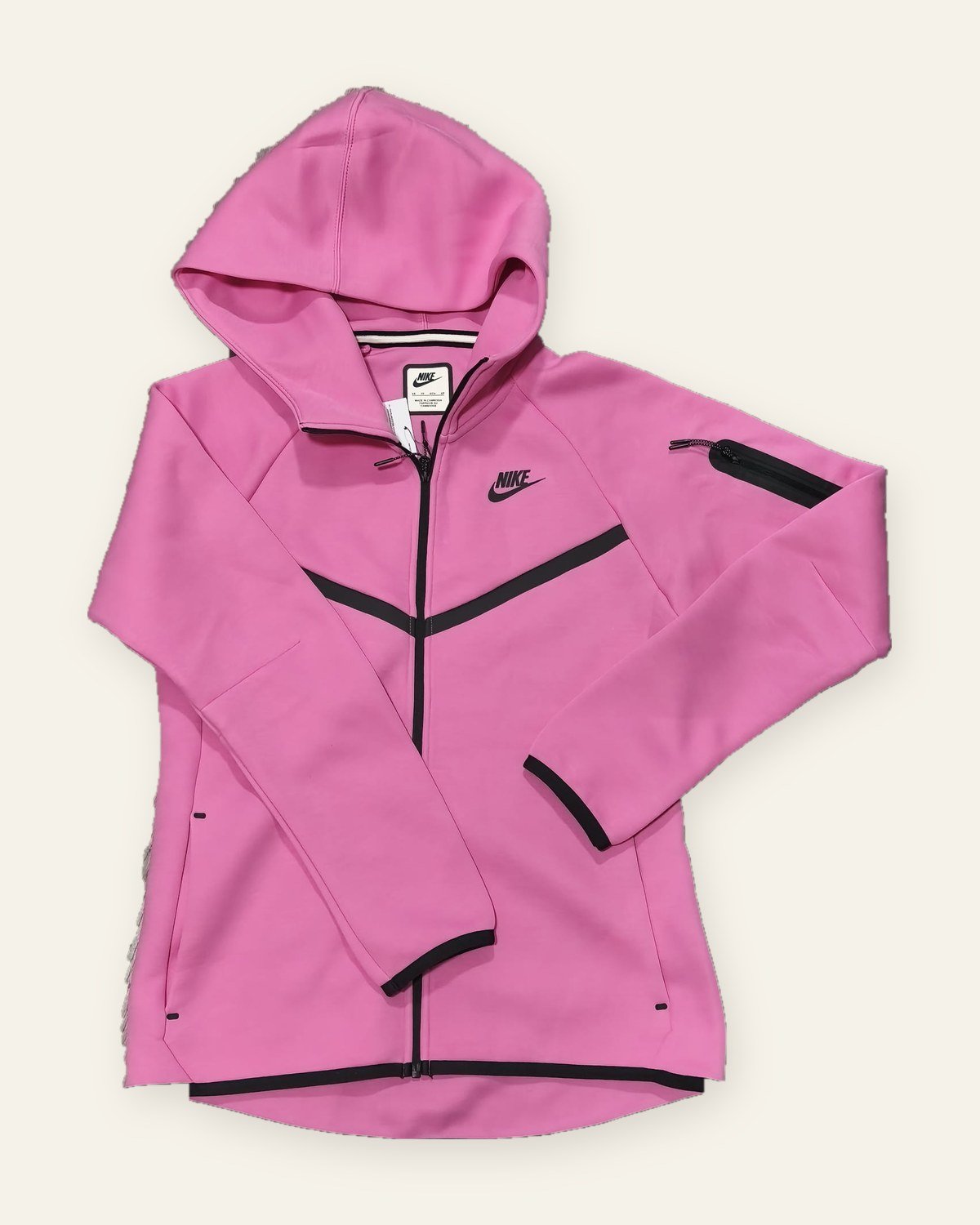 Nike Tech Fleece Windrunner Women's Full-Zip Hoodie, Pink – front view