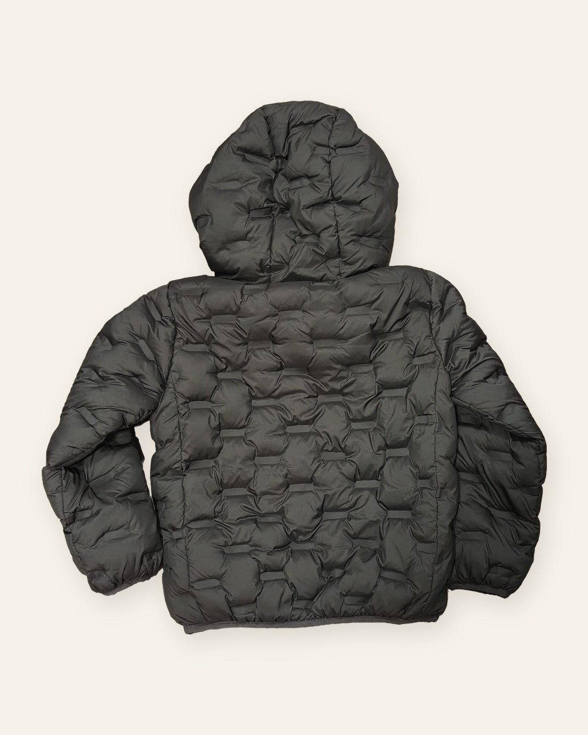 Nike Kids' Hooded Puffer Jacket, Black – back view